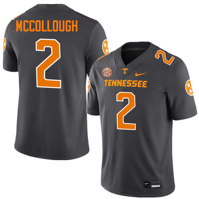 Jaylen McCollough Tennessee Jersey,Tennessee Volunteers #2 Jaylen McCollough College Jersey-Smoke